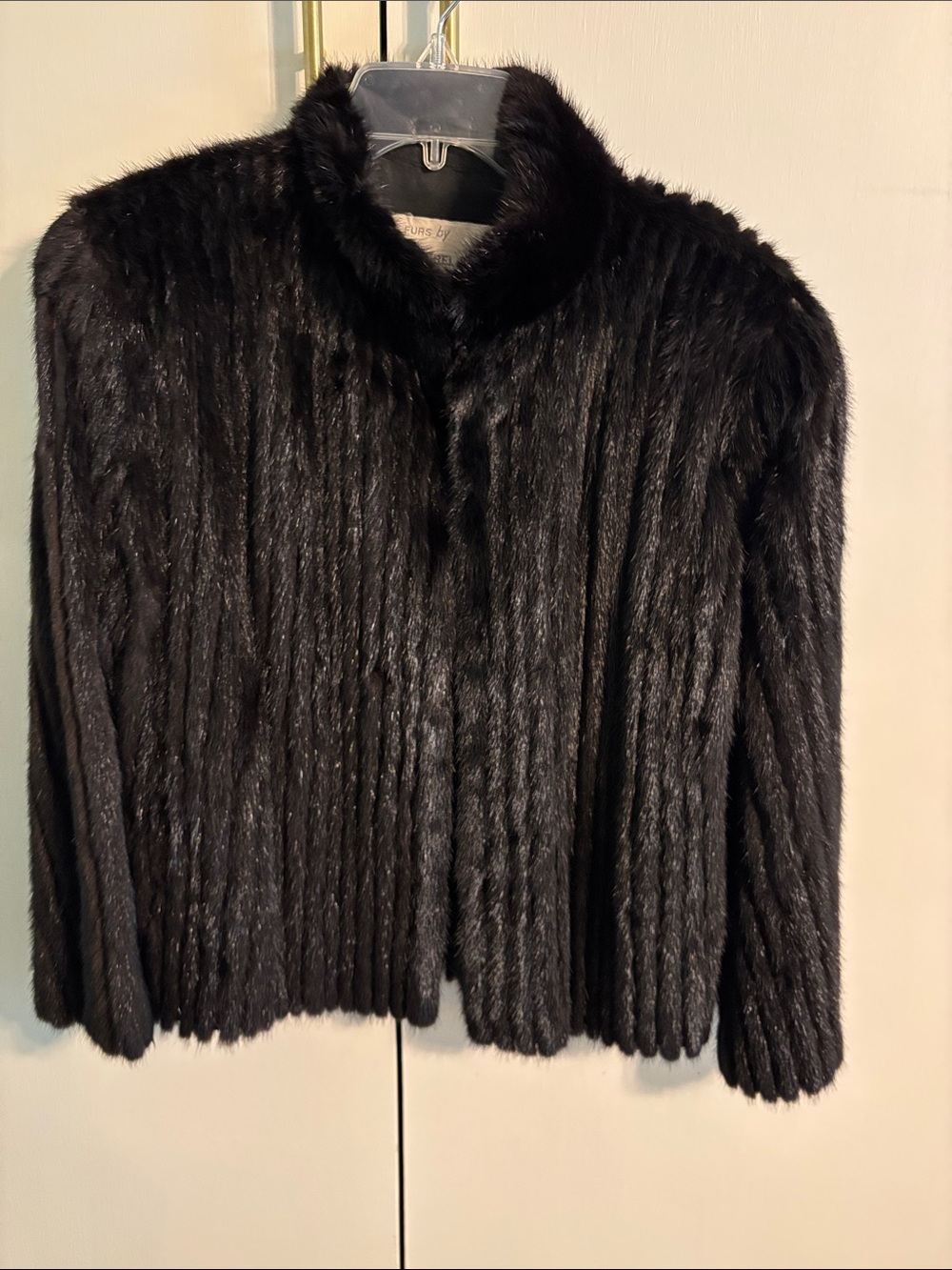 Women's Black Mink Jacket - Luxe Evening Layer